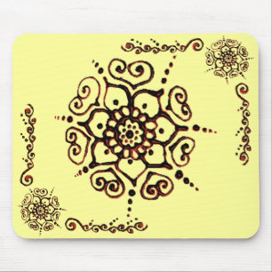 Tapis De Souris Fleur de l'amour (henné) (orange)