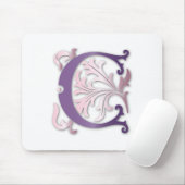 Tapis De Souris Fleur de lis C Monogramme (Avec souris)