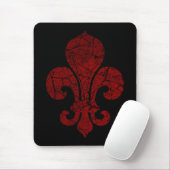 Tapis De Souris fleur-de-lis-cracked_red (Avec souris)