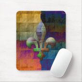 Tapis De Souris Fleur de Lis dans des tons de bijou (Avec souris)