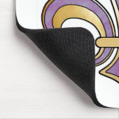 Tapis De Souris Fleur de Lis dans la couleur solide - raisin (Coin)