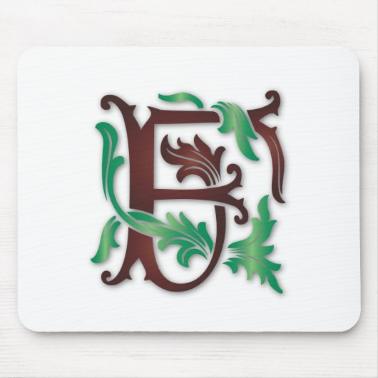 Tapis De Souris Fleur de lis F Monogramme (Devant)