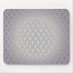 Tapis De Souris Fleur de lis gris gris