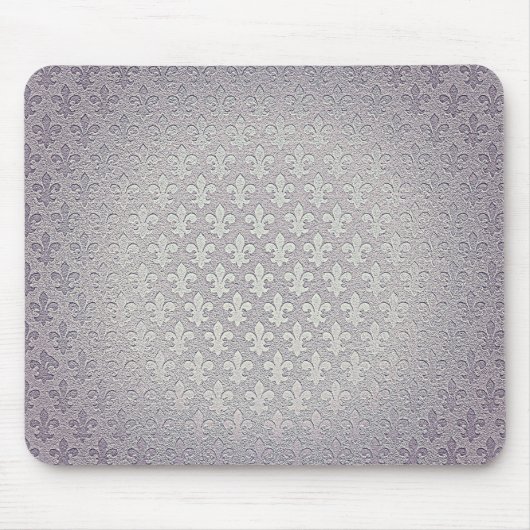 Tapis De Souris Fleur de lis gris gris (Devant)