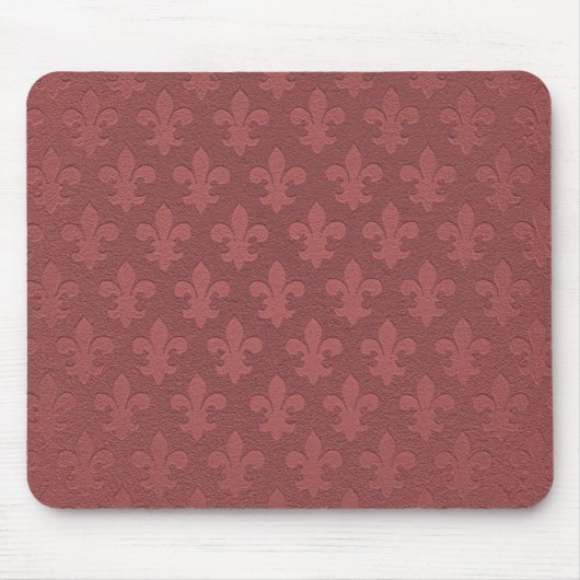 Tapis De Souris Fleur de lis impériale de grenat simple (Devant)