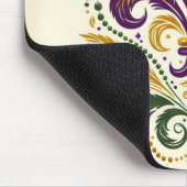 Tapis De Souris Fleur de lis jaune et vert violet (Coin)