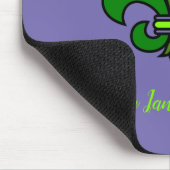 Tapis de souris Fleur de Lis Mardi Gras Violet (Coin)