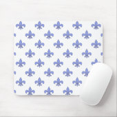 Tapis De Souris Fleur-De-lis motif bleu Mousepad (Avec souris)
