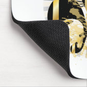 Tapis De Souris Fleur de Lis noir et or (Coin)