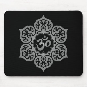 Tapis De Souris Fleur de Lotus foncée OM