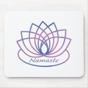 Tapis De Souris Fleur de lotus rose et violet Namaste