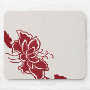 Tapis De Souris Fleur de Lotus rouge Mousepad