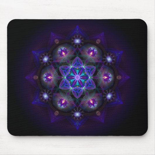 Tapis De Souris Fleur de mandala de la vie (Devant)