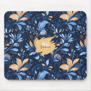 Tapis De Souris Fleur de Marine de Minuit - Fleurs de Pêches & Vig
