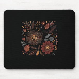Tapis De Souris Fleur de message caché subtil anti Trump bohème fl