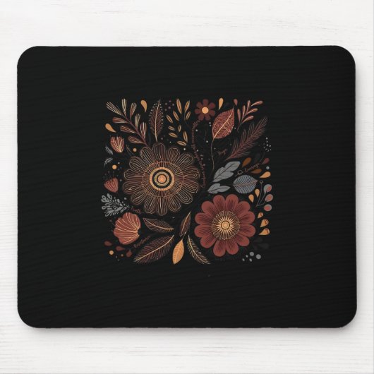 Tapis De Souris Fleur de message caché subtil anti Trump bohème fl (Devant)