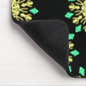 Tapis De Souris Fleur de néon jaune et vert (Coin)