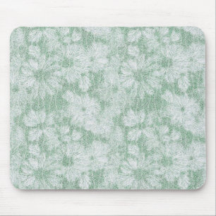 Tapis De Souris Fleur de Pâquerette Veloutée Vert Menthe