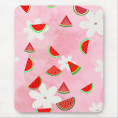 Tapis De Souris Fleur de pastèque - Fun Summer Floral Patch" (Devant)
