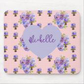 Tapis de souris fleur de pensée violet délabré (Devant)