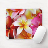 Tapis De Souris Fleur de Plumeria mixte jaune rose (Avec souris)