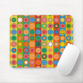 Tapis De Souris Fleur de pouvoir en rangées (Avec souris)