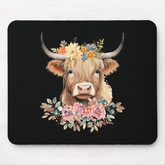 Tapis De Souris Fleur de vache bébé mignonne Noël (Devant)
