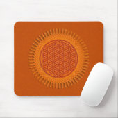 Tapis De Souris Fleur de vie / design soleil (Avec souris)