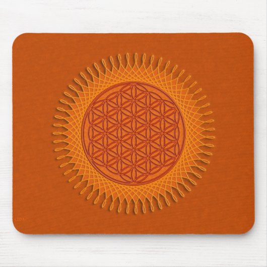 Tapis De Souris Fleur de vie / design soleil (Devant)