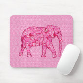 Tapis De Souris Fleur d'éléphant - rose fuchsia (Avec souris)
