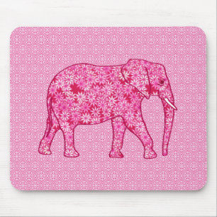 Tapis De Souris Fleur d'éléphant - rose fuchsia