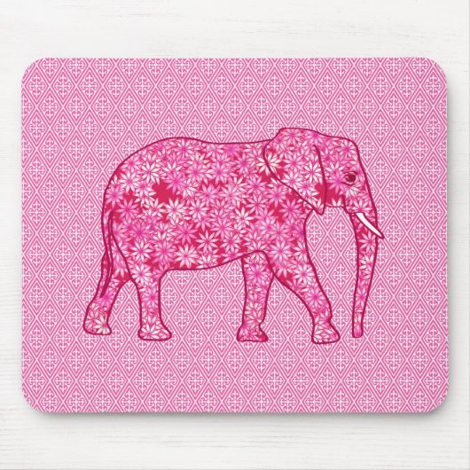 Tapis De Souris Fleur d'éléphant - rose fuchsia (Devant)