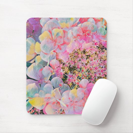 Tapis De Souris Fleur d'été Hydrangea en fleurs (Avec souris)