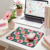 Tapis De Souris Fleur d'Hibiscus Tropical Colorée