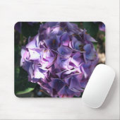 Tapis De Souris Fleur d'hydrangée violette légère (Avec souris)