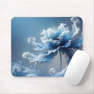 Tapis De Souris Fleur d'Imaginaire Bleu Fancy