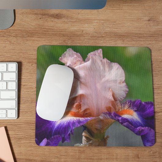 Tapis De Souris Fleur d'Iris rose et pourpre