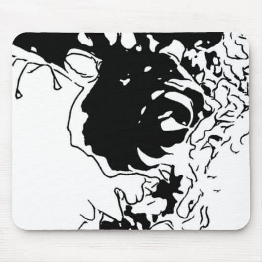Tapis De Souris Fleur Doodle (Devant)