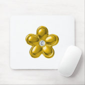 TAPIS DE SOURIS FLEUR D'OR AVEC DIAMONDE (Avec souris)