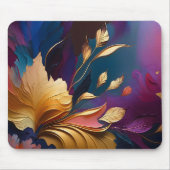 Tapis De Souris Fleur dorée – Composition florale abstraite (Devant)