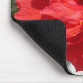 Tapis De Souris Fleur double hibiscus rouge (Coin)