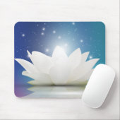 Tapis De Souris Fleur douce élégante de Lotus blanc/lis (Avec souris)
