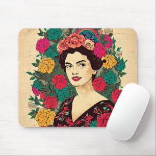 Tapis De Souris Fleur femme