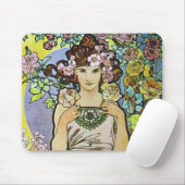 Tapis De Souris Fleur fille (Avec souris)
