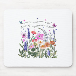 Tapis De Souris Fleur Florale anti-Trump Président démocrate Liber