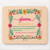 Tapis De Souris Fleur Frame Grandma Grand-mère Définition (Devant)