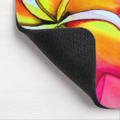 Tapis De Souris Fleur Frangipani aquarelle Plumeria peinture (Coin)