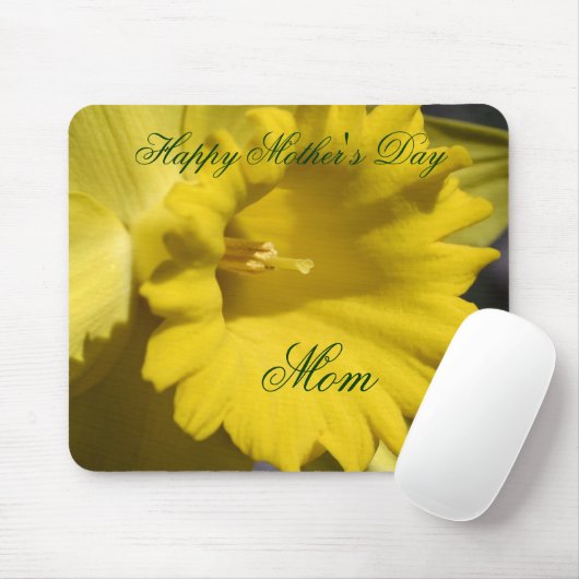Tapis De Souris Fleur heureuse Mousepad de jonquille du jour de (Avec souris)