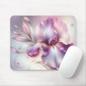 Tapis De Souris Fleur Iris Élégante Avec Etch Or (Avec souris)