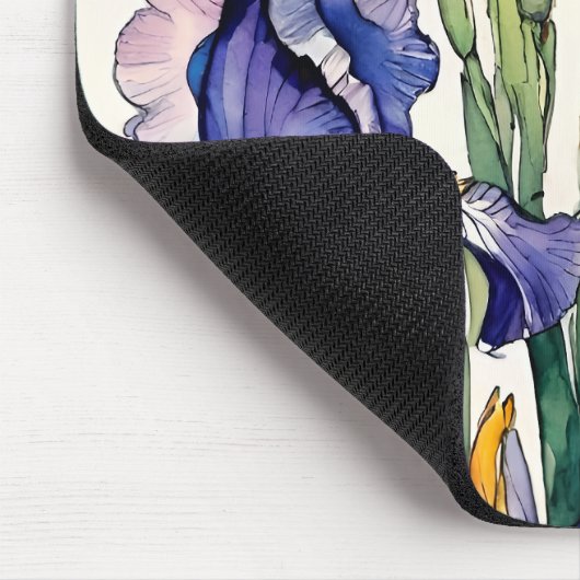 Tapis De Souris Fleur Iris Violet (Coin)